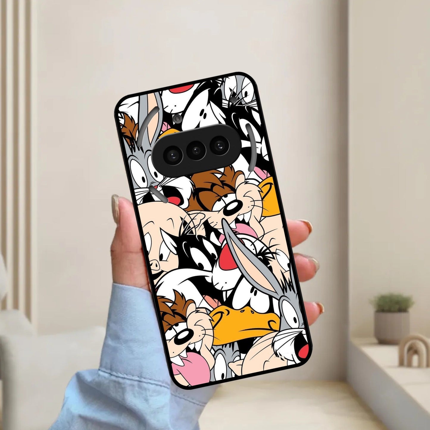 Cute Bugs Bunny Glossy Metal Case Cover For Nothing