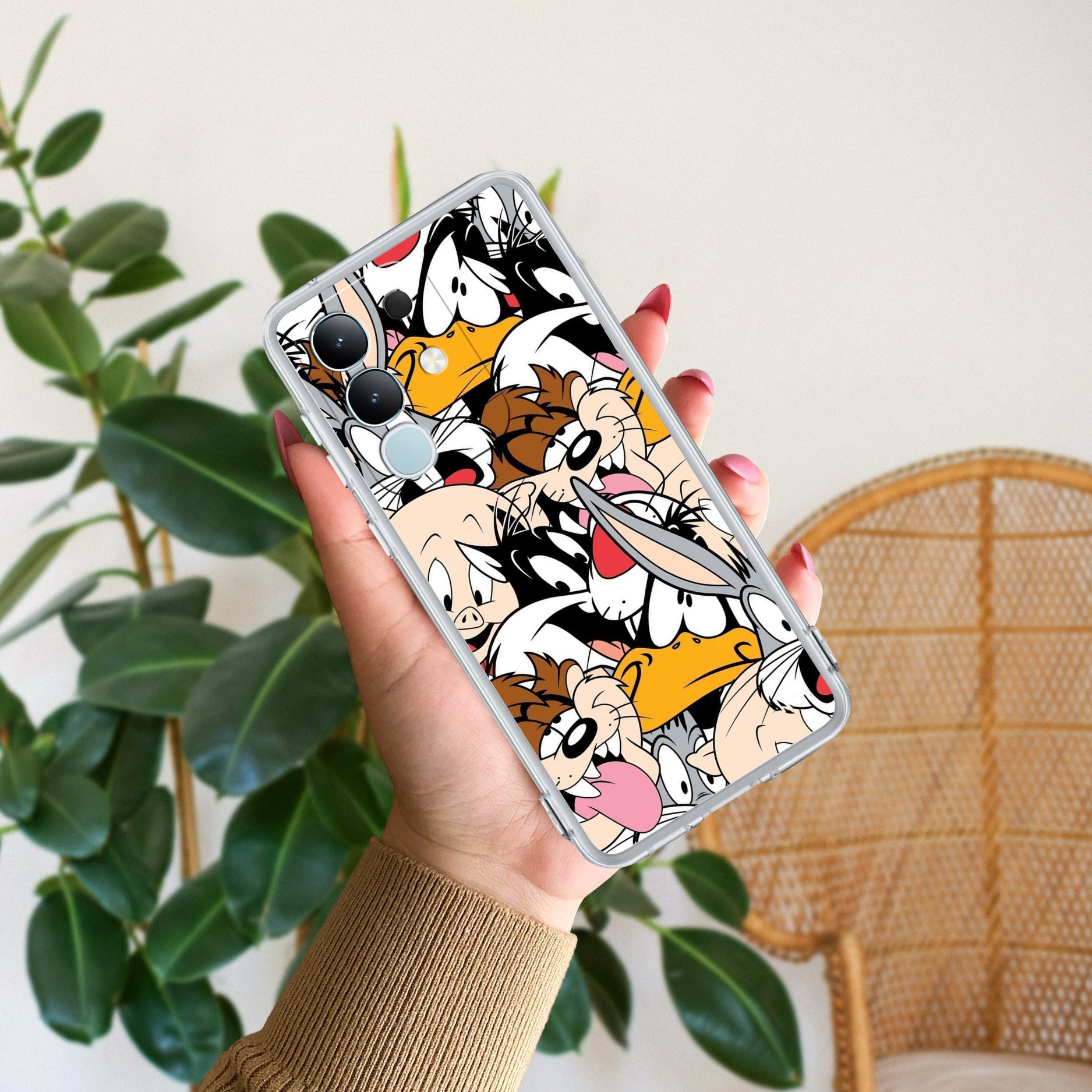 Cute Bugs Bunny Silicon Case For iQOO - ShopOnCliQ
