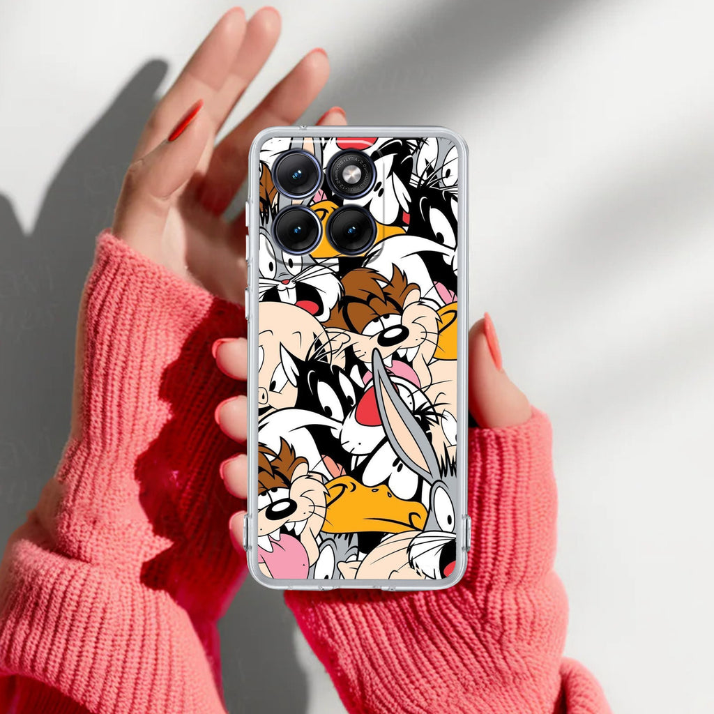 Cute Bugs Bunny Anti Yellow Case For Motorola G67 Power 5G