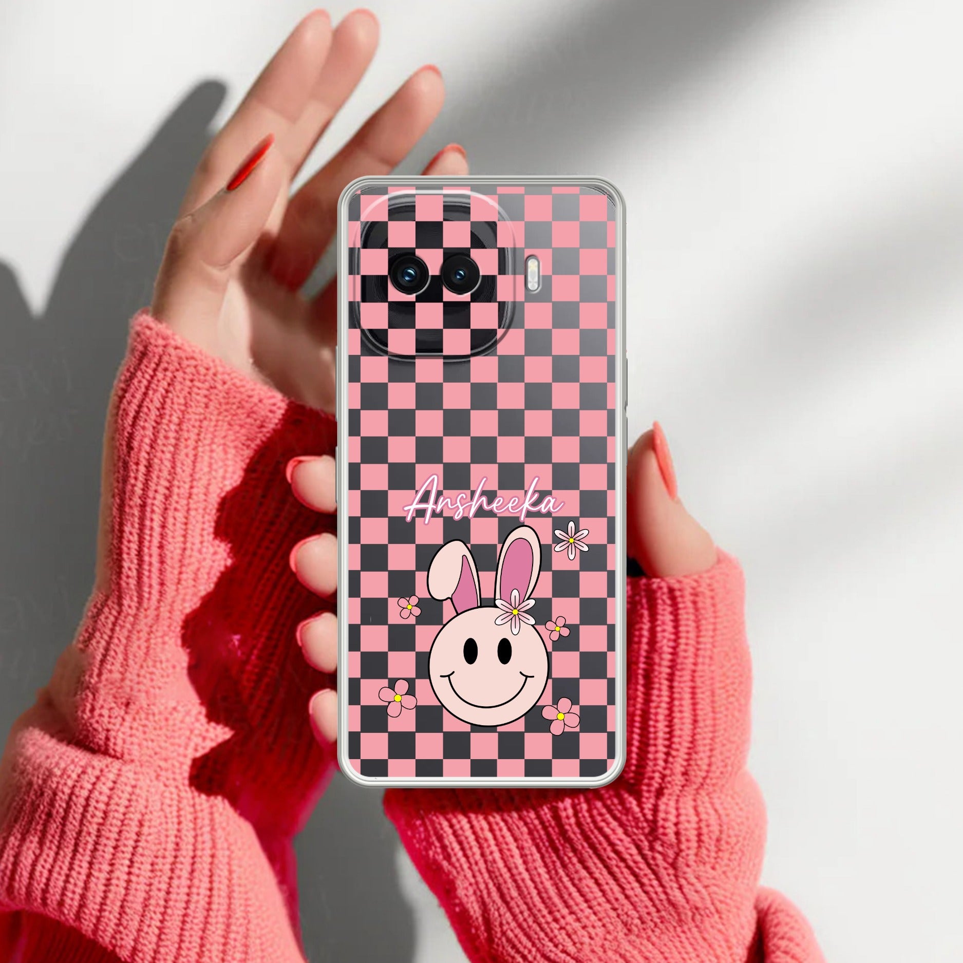 Cute Bunny Customize Transparent Silicon Case For iQOO 15R 5G