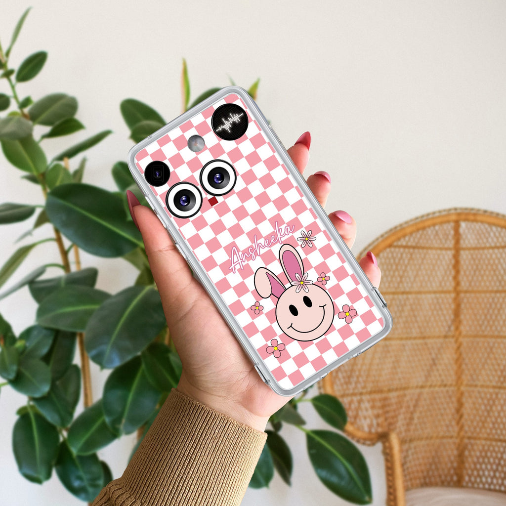 Cute Bunny Customize Anti Yellow Case For Nothing Phone 3