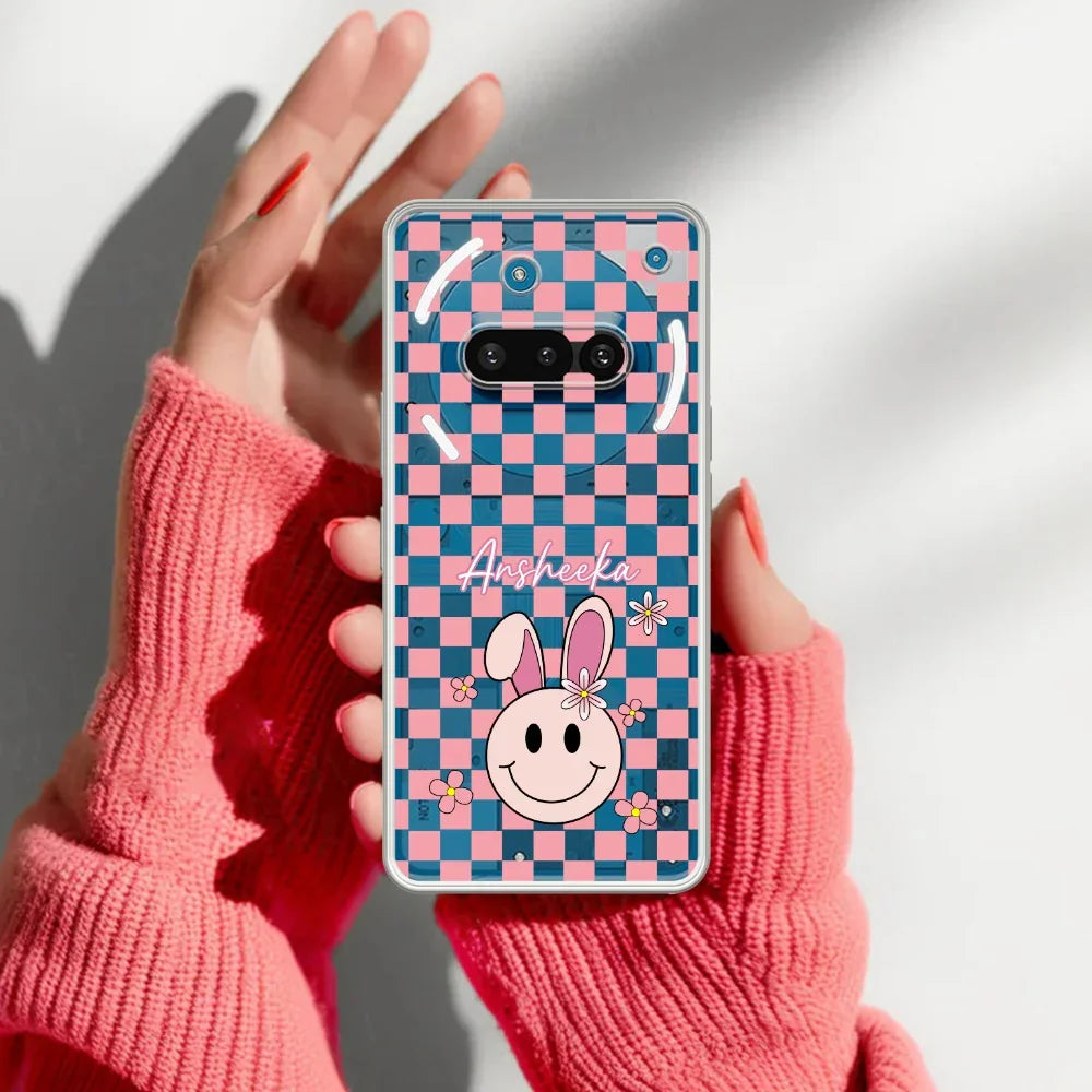 Cute Bunny Customize Transparent Silicon Case For Nothing - ShopOnCliQ