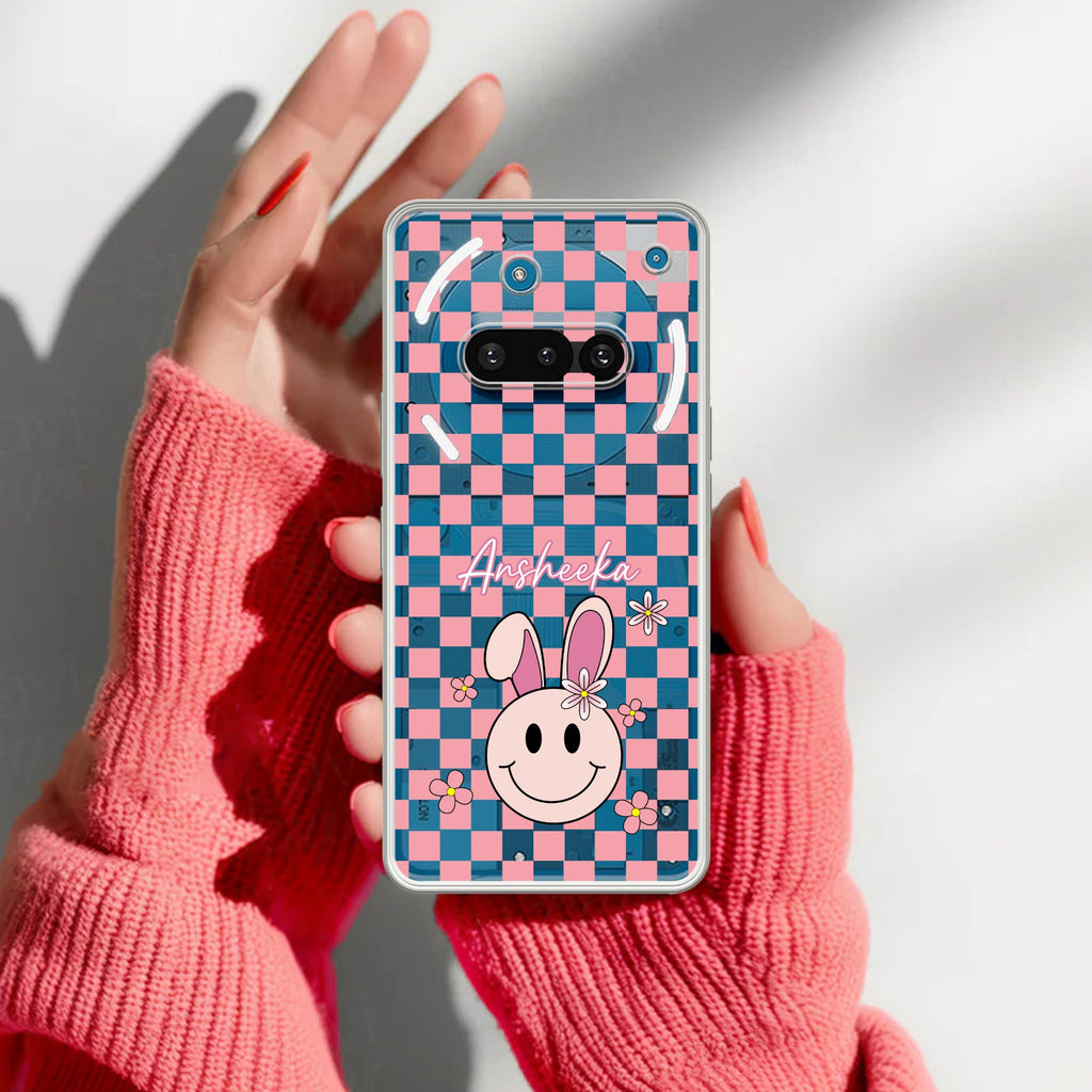 Cute Bunny Customize Anti Yellow Case For Nothing Phone 3A 5G