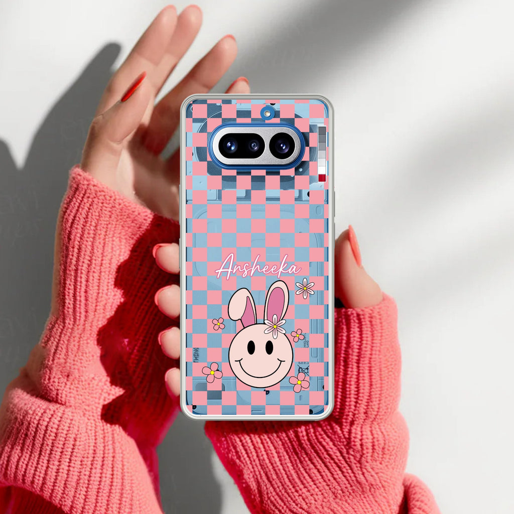 Cute Bunny Customize Anti Yellow Case For Nothing Phone 4A 5G