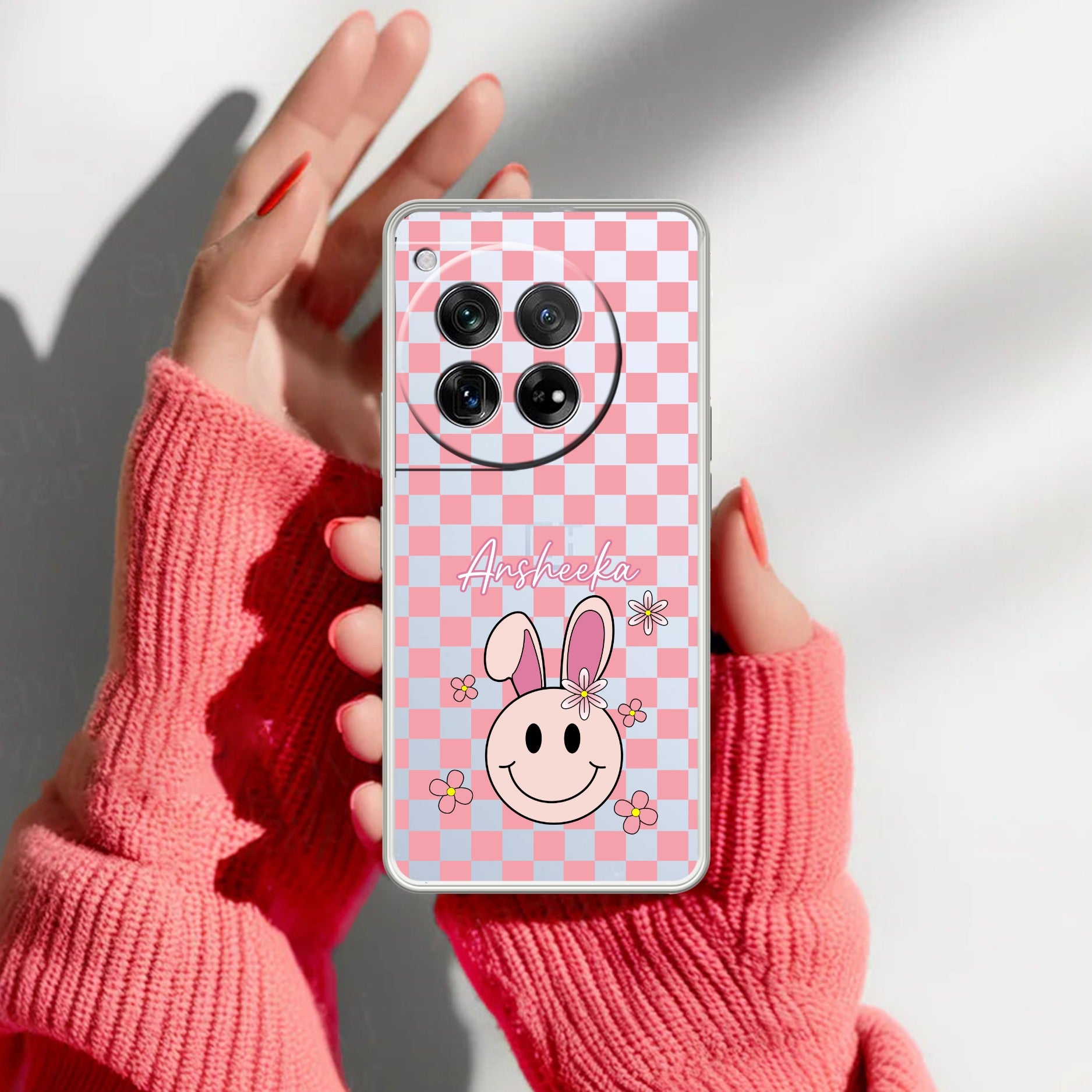 Cute Bunny Customize Transparent Silicon Case For OnePlus