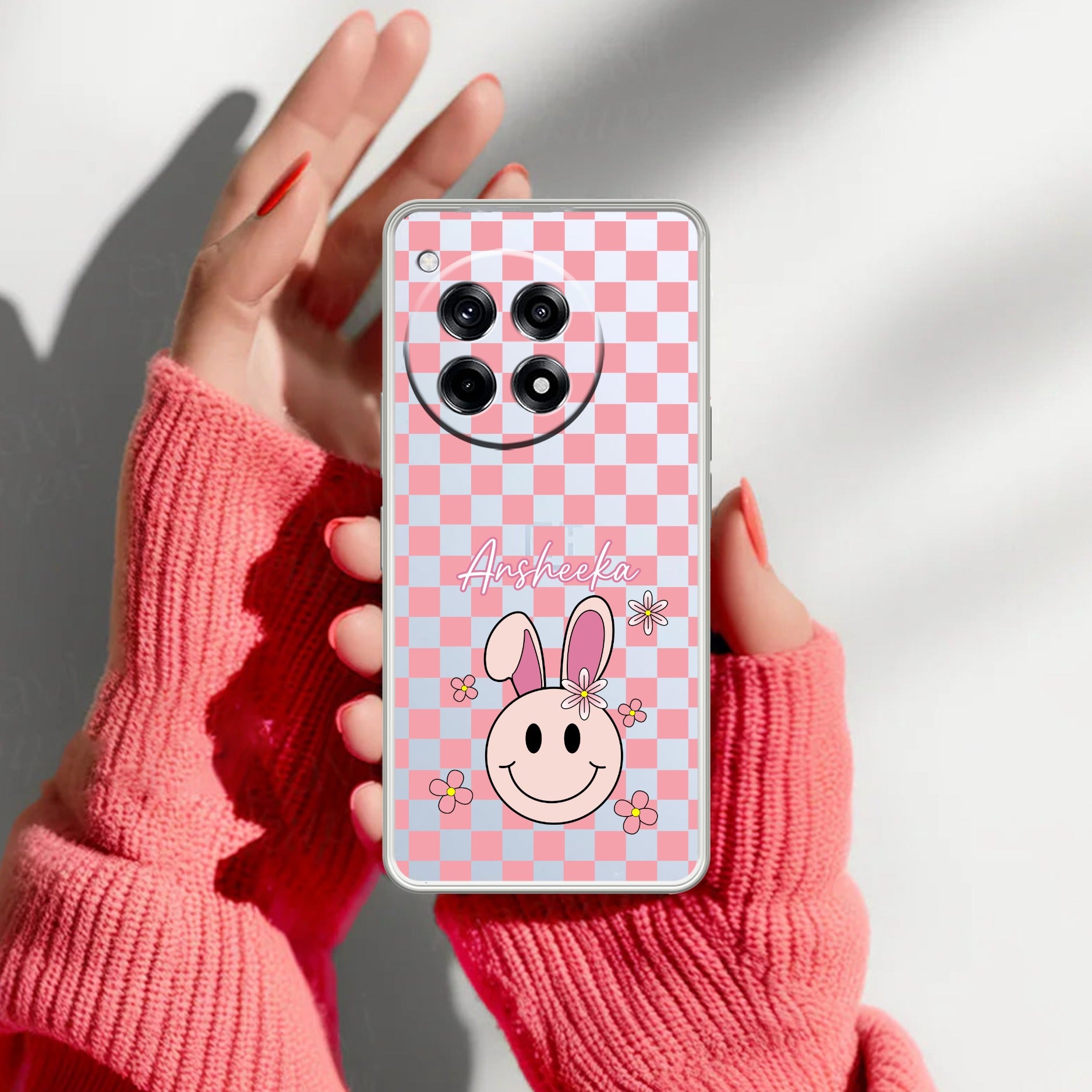 Cute Bunny Customize Transparent Silicon Case For OnePlus