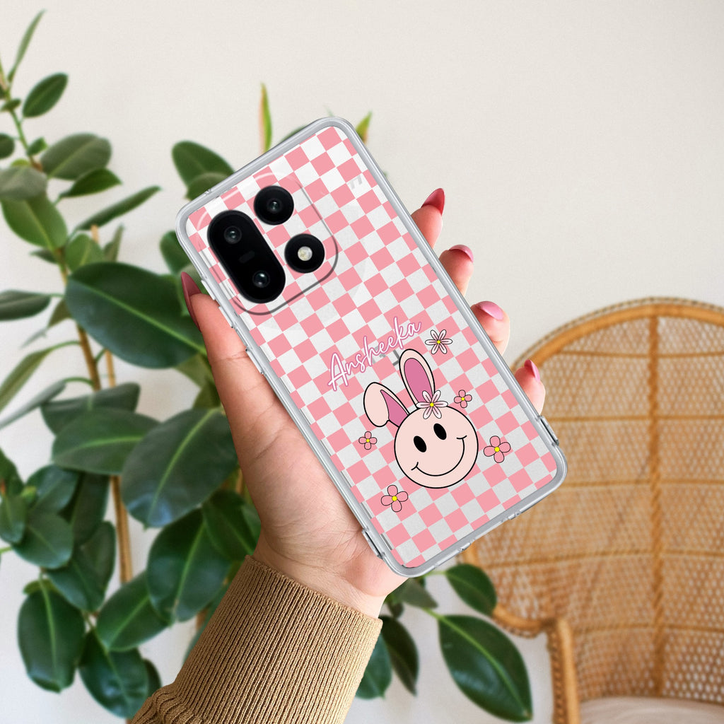 Cute Bunny Customize Anti Yellow Case For OnePlus 15 5G