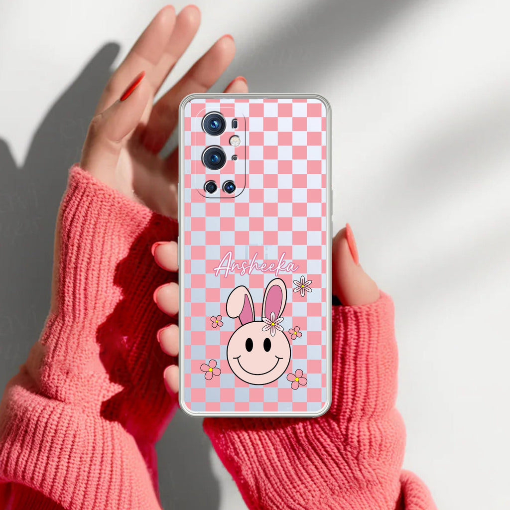 Cute Bunny Customize Transparent Silicon Case For OnePlus