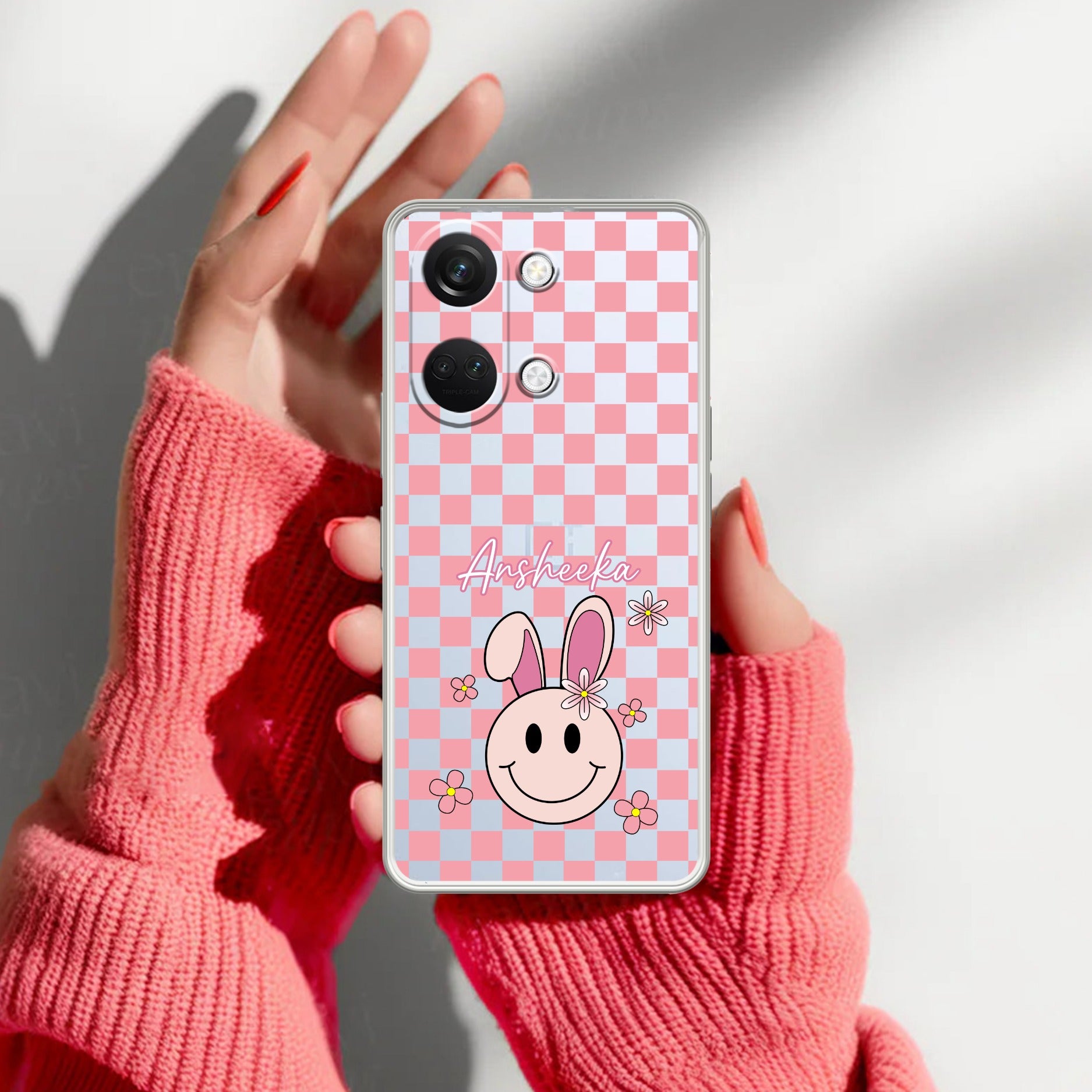 Cute Bunny Customize Transparent Silicon Case For OnePlus Nord CE 3 Lite 5G