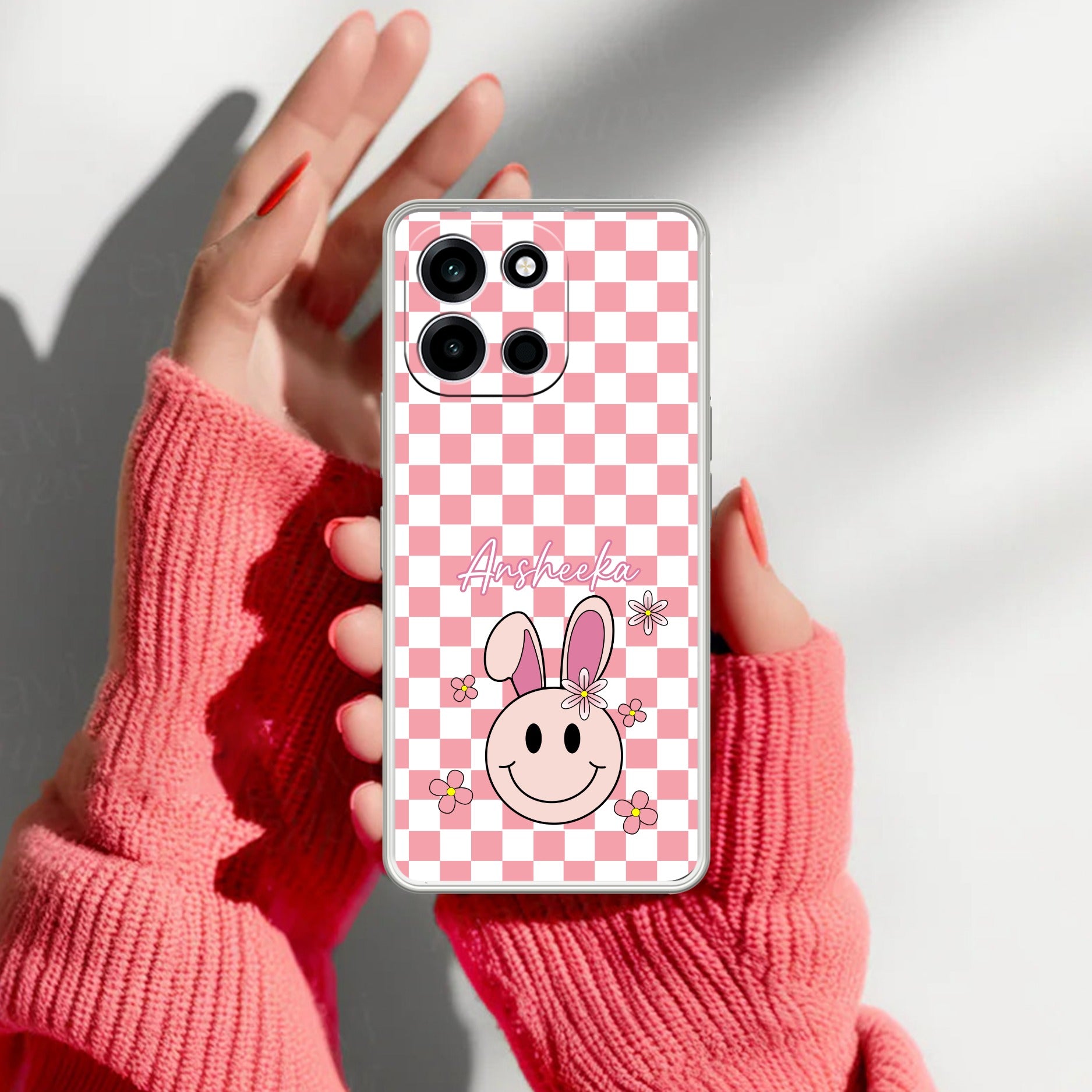 Cute Bunny Customize Transparent Silicon Case For OnePlus Nord 6 5G