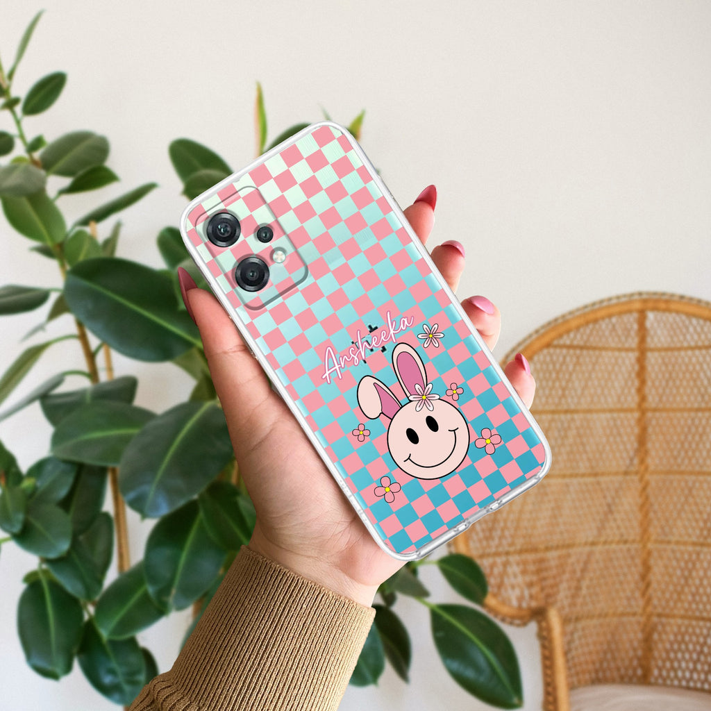Cute Bunny Customize Transparent Silicon Case For OnePlus Nord CE 2 Lite