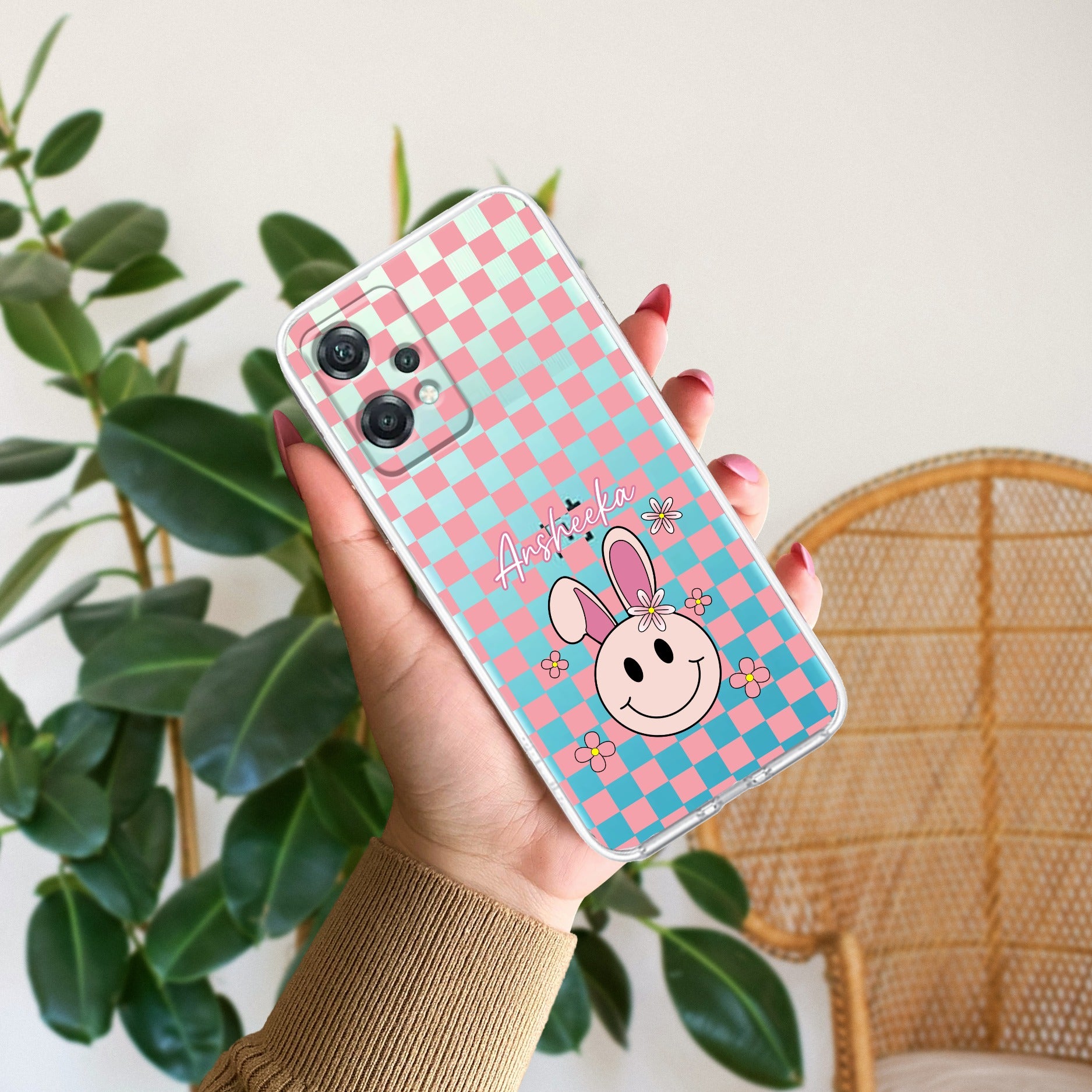 Cute Bunny Customize Transparent Silicon Case For OnePlus Nord CE 2 Lite