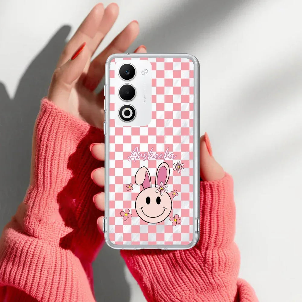 Cute Bunny Customize Anti Yellow Case For Oppo A5 5G