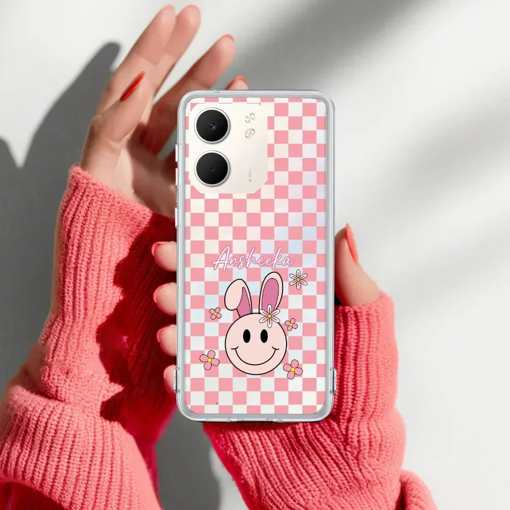 Cute Bunny Customize Anti Yellow Case For Oppo A5X 5G