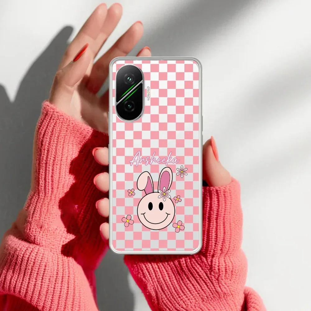Cute Bunny Customize Transparent Silicon Case For Poco - ShopOnCliQ