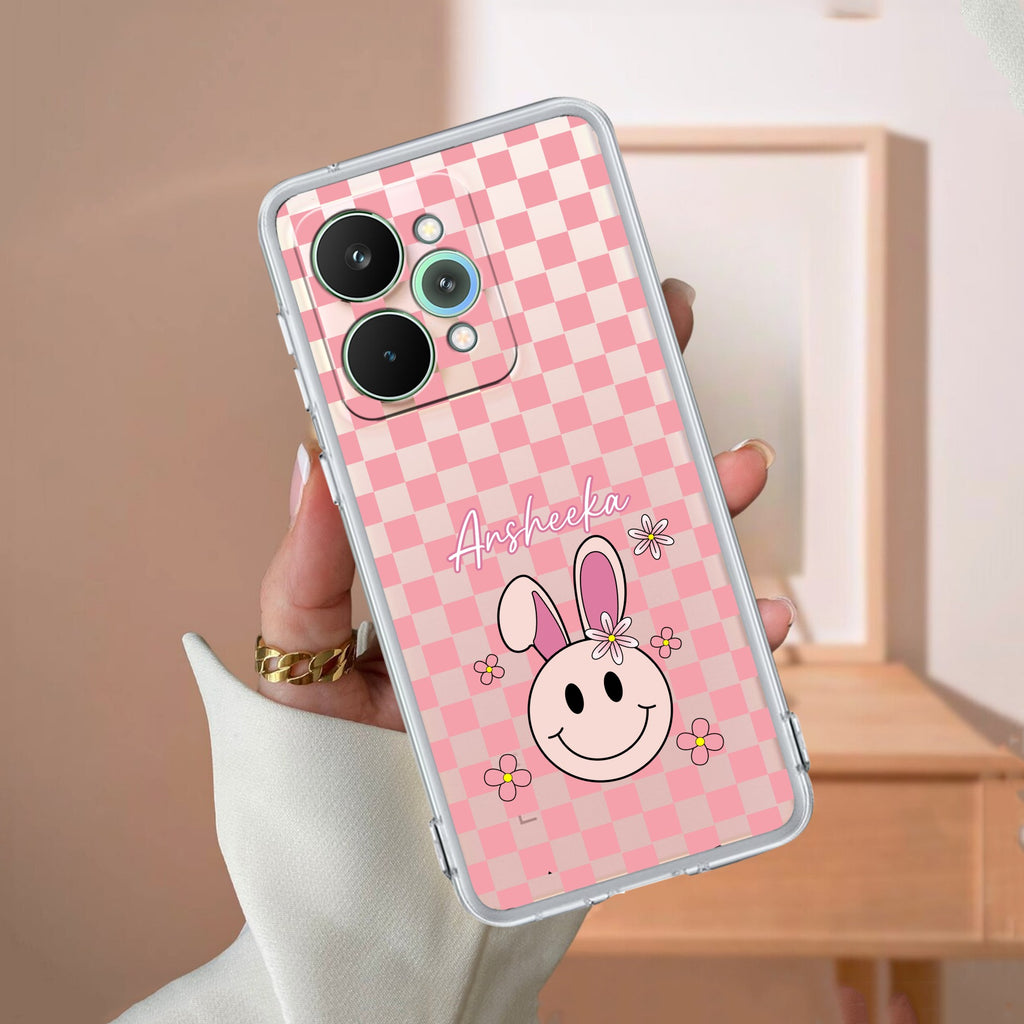 Cute Bunny Customize Anti Yellow Case For Realme 15 Pro 5G