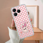Cute Bunny Customize Transparent Silicon Case For Realme GT 7T 5G