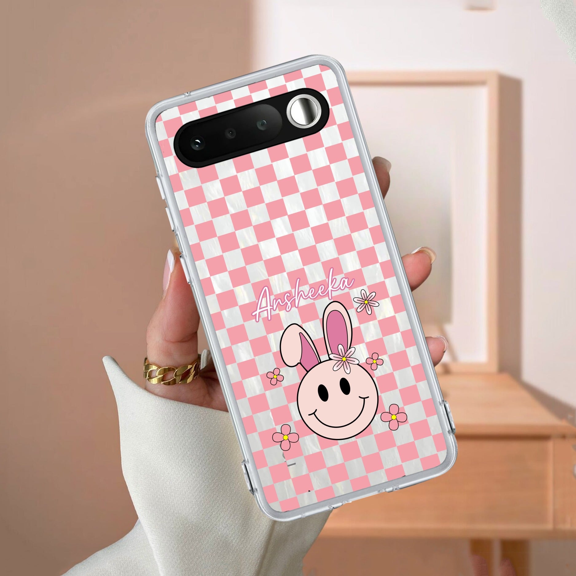 Cute Bunny Customize Transparent Silicon Case For Realme 16 5G