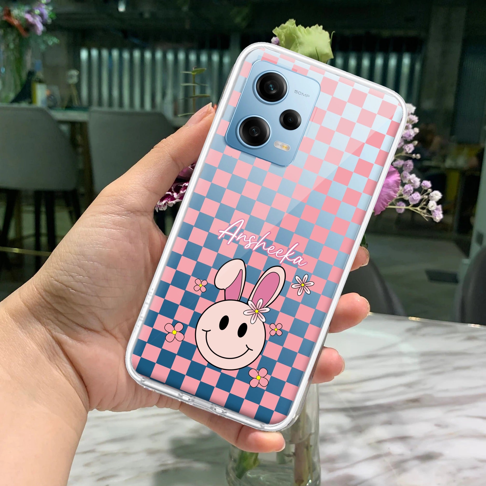 Cute Bunny Customize Transparent Silicon Case For Redmi/Xiaomi