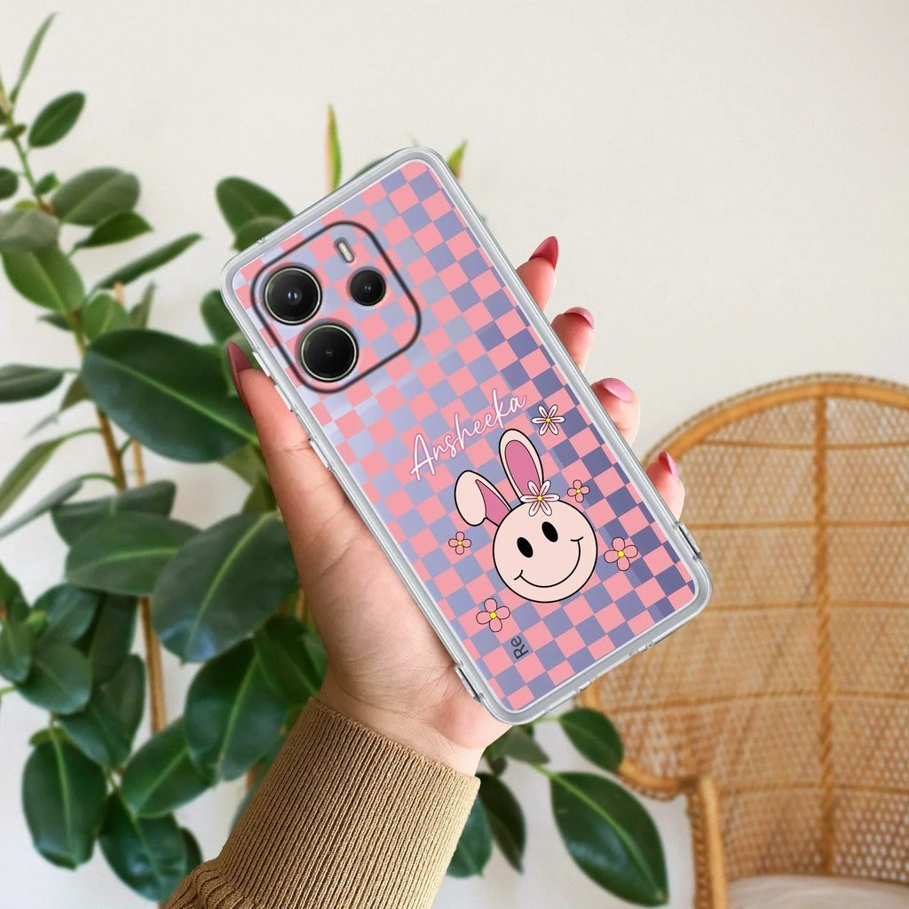Cute Bunny Customize Transparent Silicon Case For Mi 11 Lite / Xiaomi 11 Lite NE 5G
