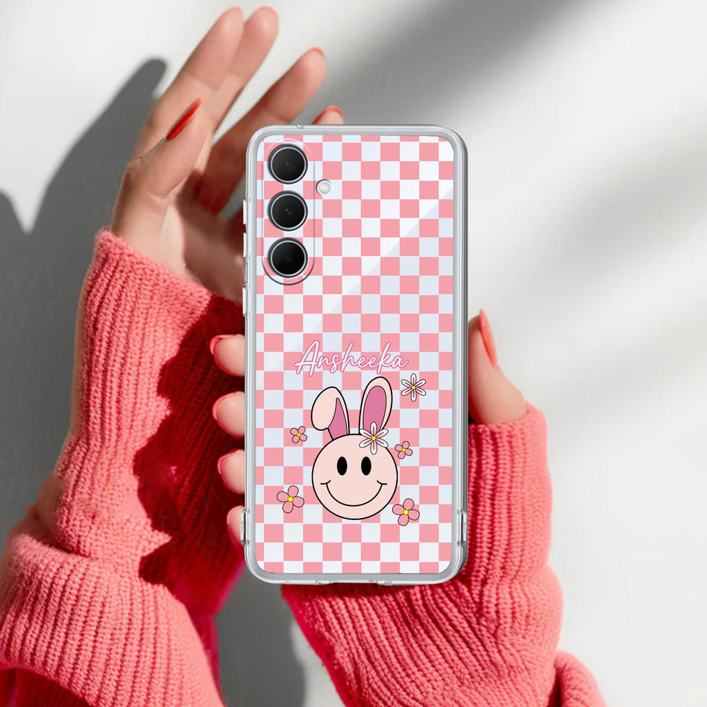 Cute Bunny Customize Anti Yellow Case For Samsung Galaxy A37 5G