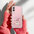 Cute Bunny Customize Transparent Silicon Case For Samsung Galaxy F62