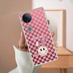 Cute Bunny Customize Transparent Silicon Case For Vivo T1x