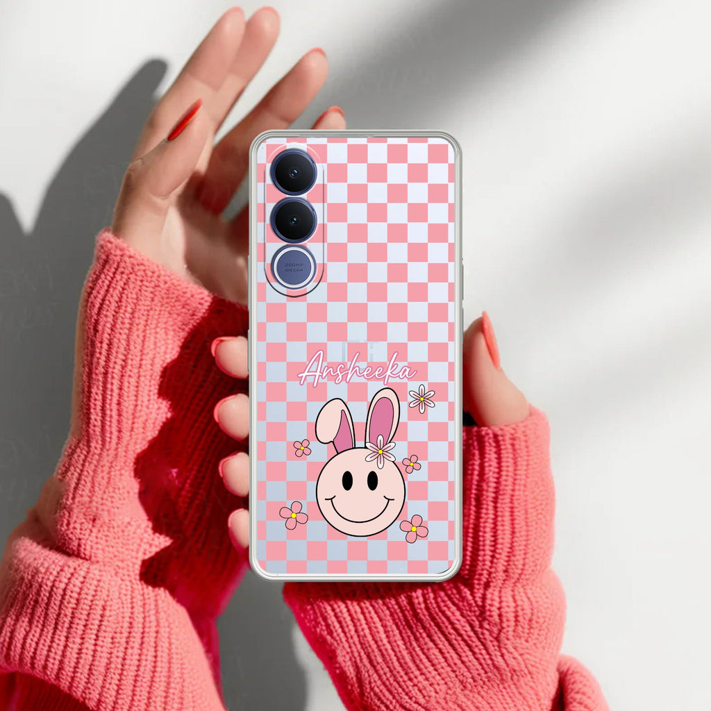Cute Bunny Customize Anti Yellow Case For Vivo V70 FE 5G