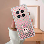 Cute Bunny Customize Transparent Silicon Case For Vivo X200 Pro 5G