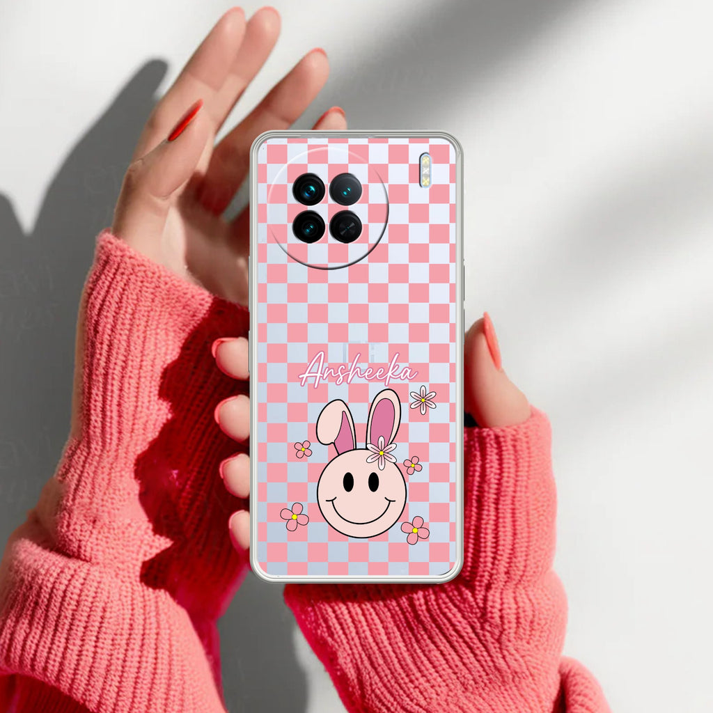 Cute Bunny Customize Anti Yellow Case For Vivo X90 5G