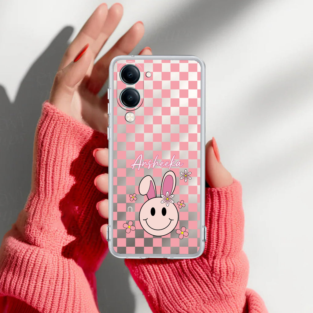 Cute Bunny Customize Anti Yellow Case For Vivo T4 Lite 5G