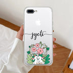 Cute Bunny Customize Anti Yellow Case V2 For iPhone 7 Plus / iPhone 8 Plus