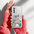 Cute Bunny Customize Transparent Silicon Case V2 For iQOO 9 SE 5G