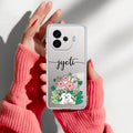 Cute Bunny Customize Transparent Silicon Case V2 For iQOO Neo 10R 5G