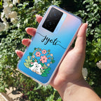 Cute Bunny Customize Transparent Silicon Case V2 For iQOO Z7s 5G