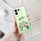 Cute Bunny Customize Transparent Silicon Case V2 For iQOO Z7 Pro 5G