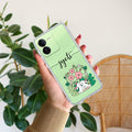 Cute Bunny Customize Transparent Silicon Case V2 For iQOO Z9 5G