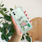 Cute Bunny Customize Transparent Silicon Case V2 For iQOO Z9s 5G