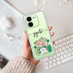 Cute Bunny Customize Transparent Silicon Case V2 For iQOO Z9x 5G