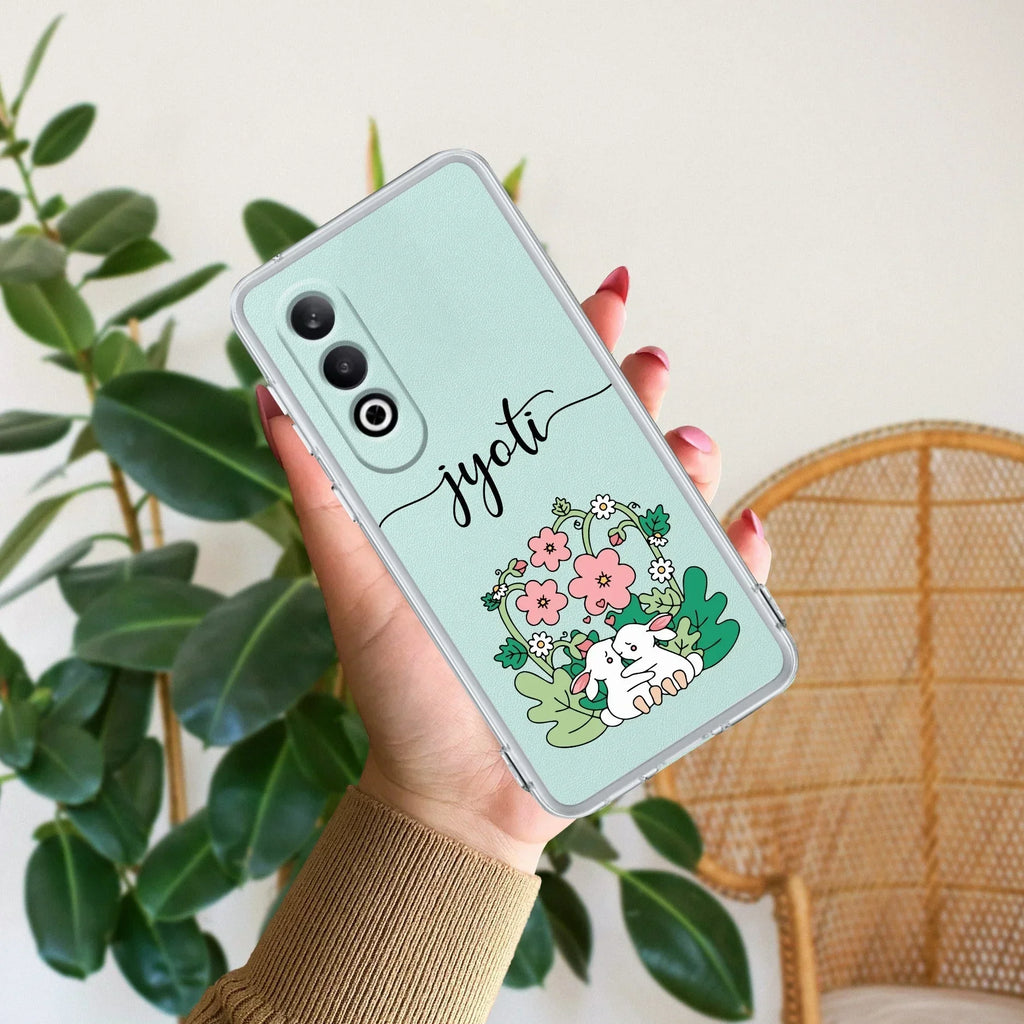 Cute Bunny Customize Transparent Silicon Case V2 For OnePlus - ShopOnCliQ