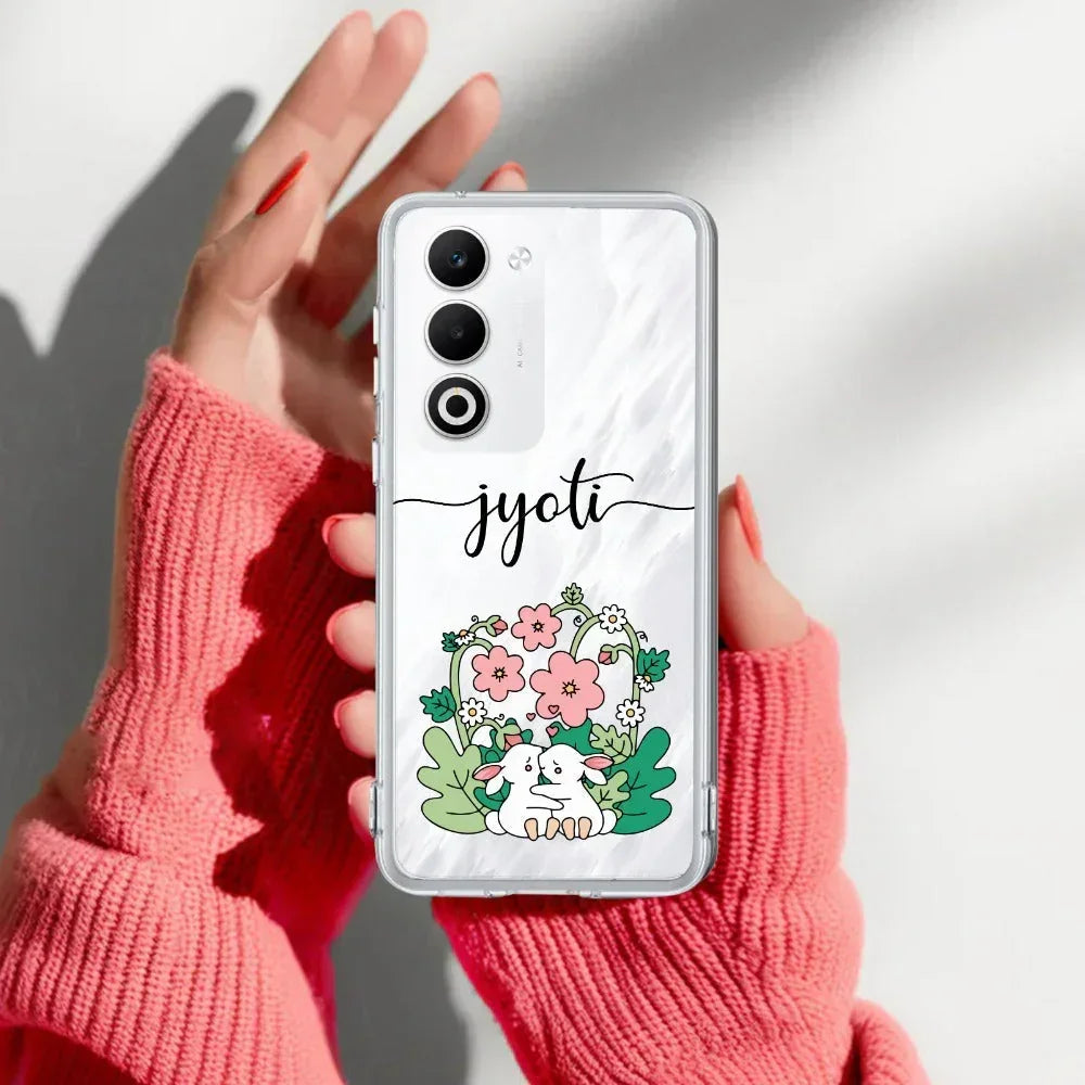 Cute Bunny Customize Anti Yellow Case V2 For Oppo A5 5G