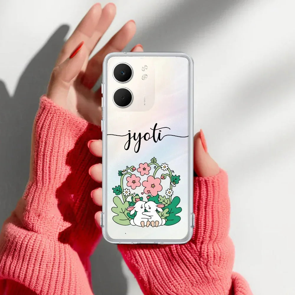 Cute Bunny Customize Anti Yellow Case V2 For Oppo A5X 5G