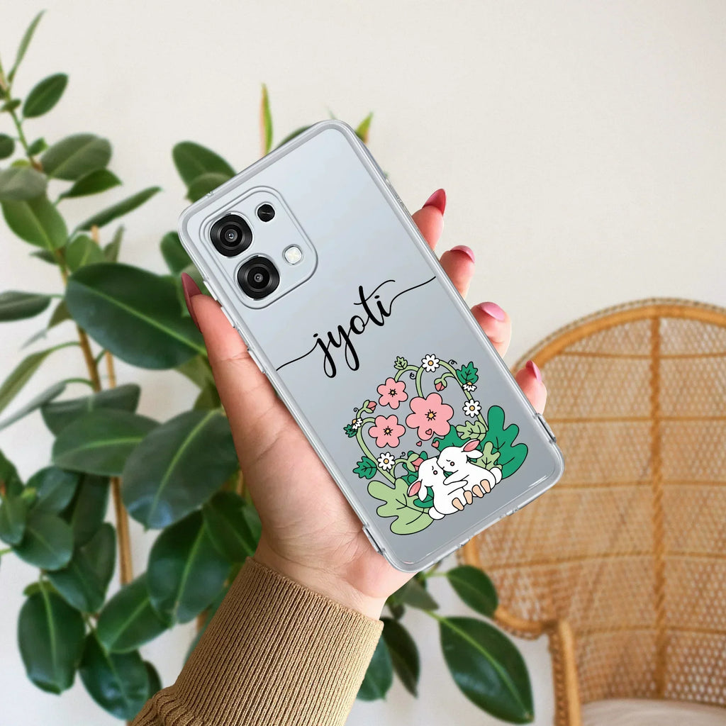 Cute Bunny Customize Anti Yellow Case V2 For Oppo F31 5G