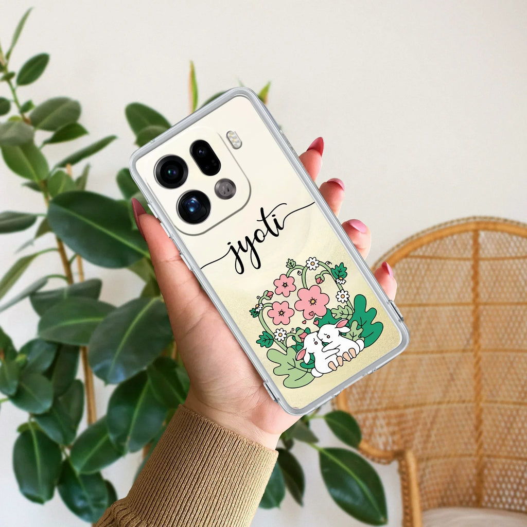 Cute Bunny Customize Anti Yellow Case V2 For Oppo Find X9 Pro 5G