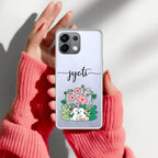 Cute Bunny Customize Transparent Silicon Case V2 For Oppo A3 Pro 5G