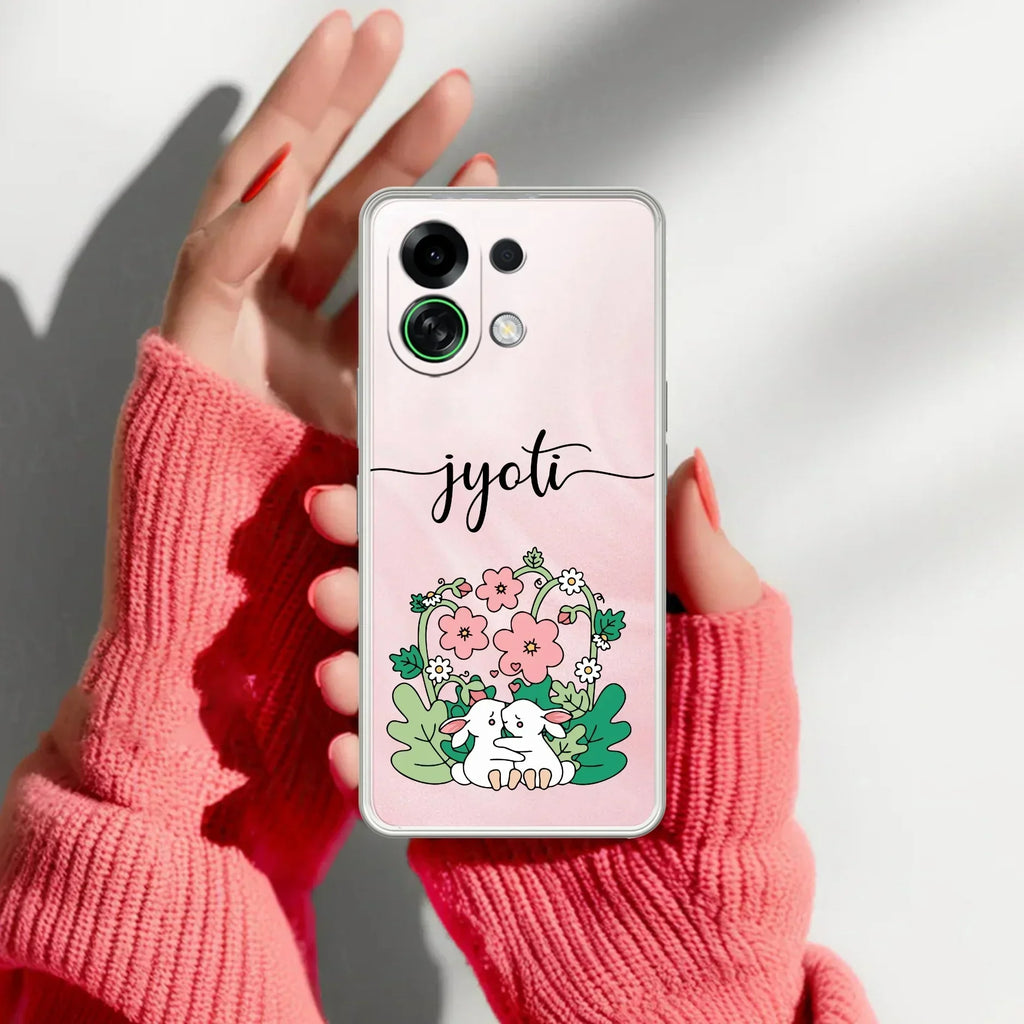 Cute Bunny Customize Anti Yellow Case For OPPO K13 Turbo Pro 5G
