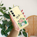 Cute Bunny Customize Transparent Silicon Case V2 For Realme 14x 5G