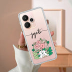 Cute Bunny Customize Transparent Silicon Case V2 For Realme GT 7 5G