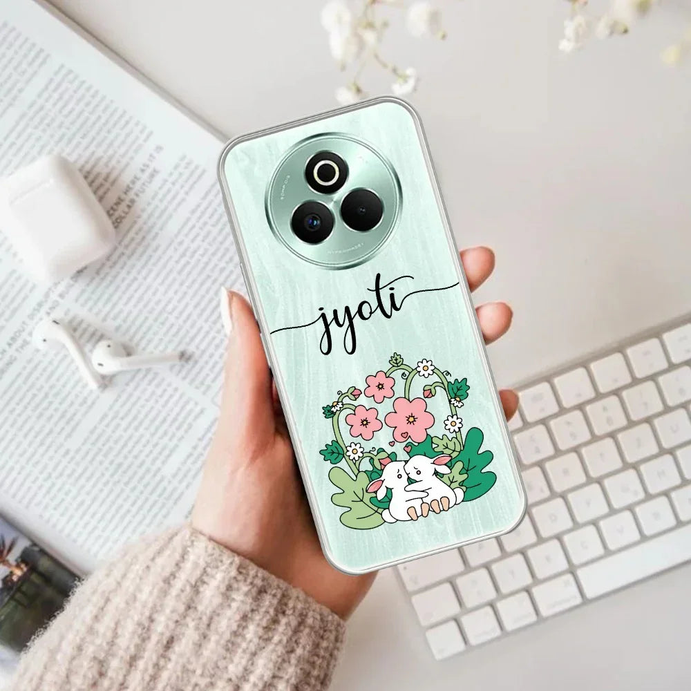 Cute Bunny Customize Anti Yelllow Case V2 For Realme P3 Pro 5G