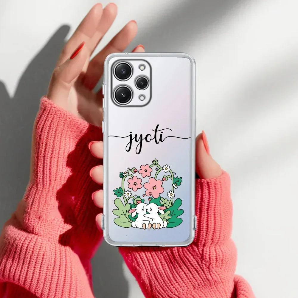 Cute Bunny Customize Anti Yellow Case V2 For Redmi 12 4G